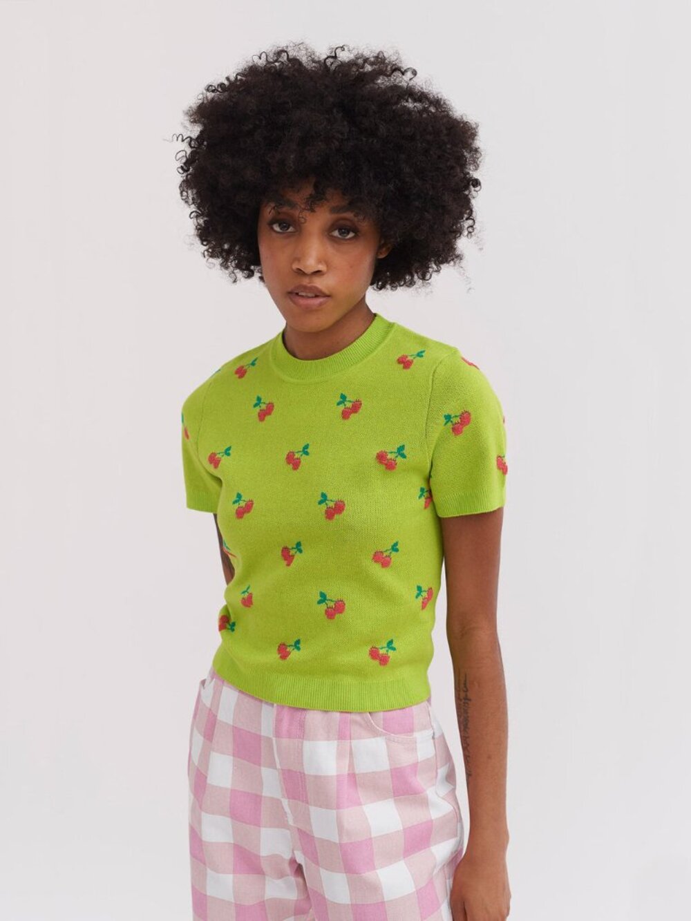 Lazy Oaf “Cherry Picked” Knitted T-Shirt – UK 6 🍒 - Picture 4 of 12